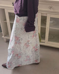blurred rose long skirt