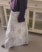 blurred rose long skirt