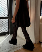 lace hem frill pants