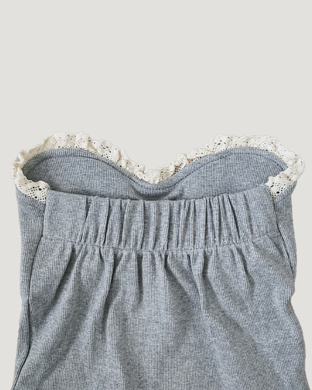 lace point rib bustier