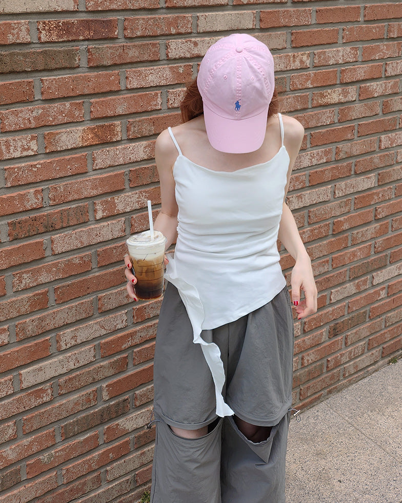 ruffle asymmetry camisole