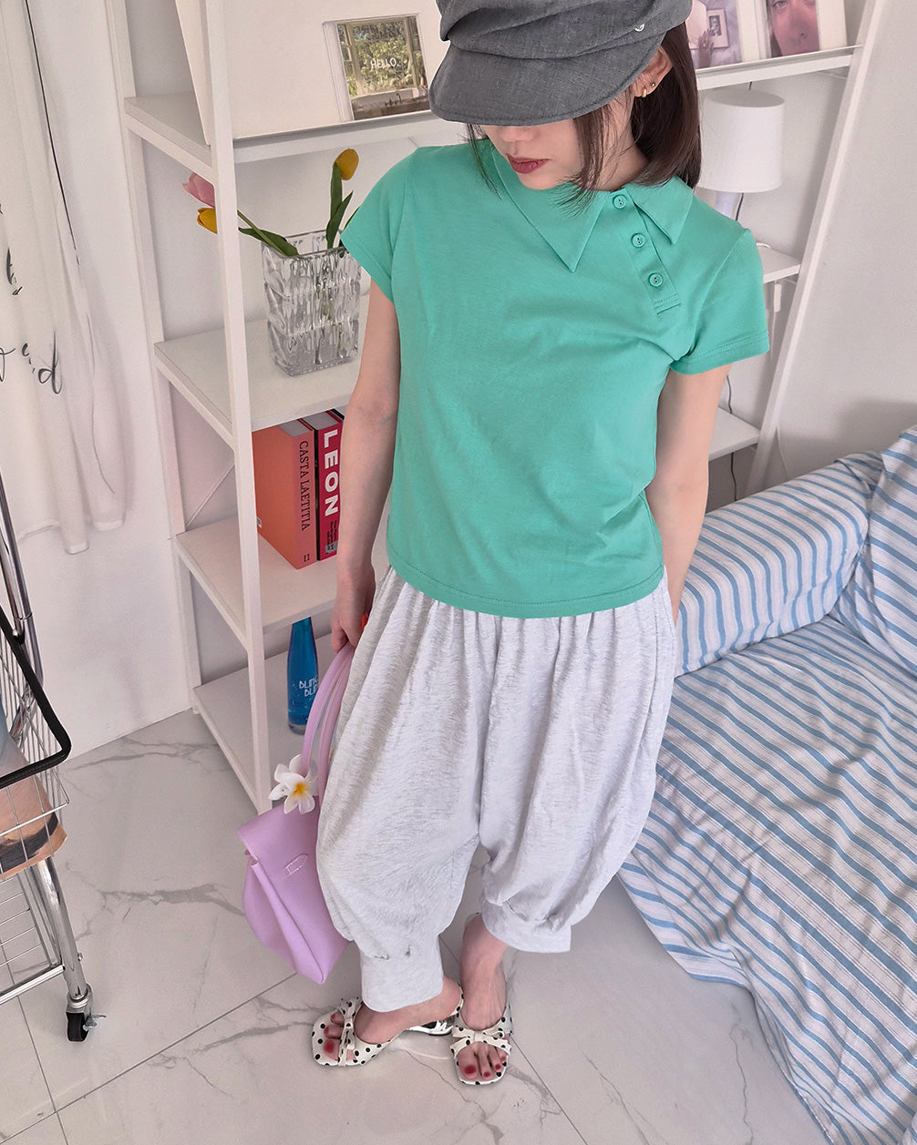 unbalance button collar T