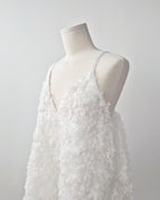rose motif volume tunic