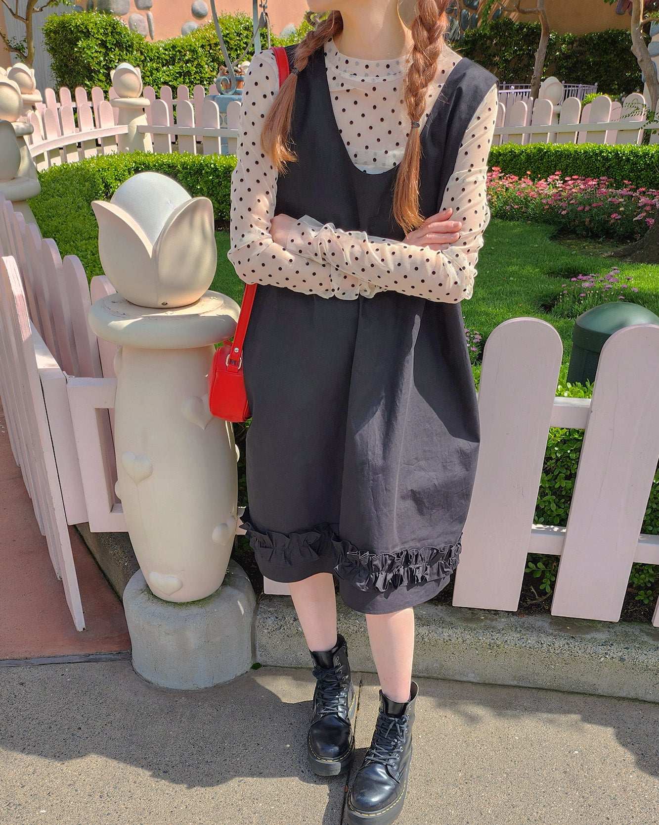 dot sheer long sleeves T