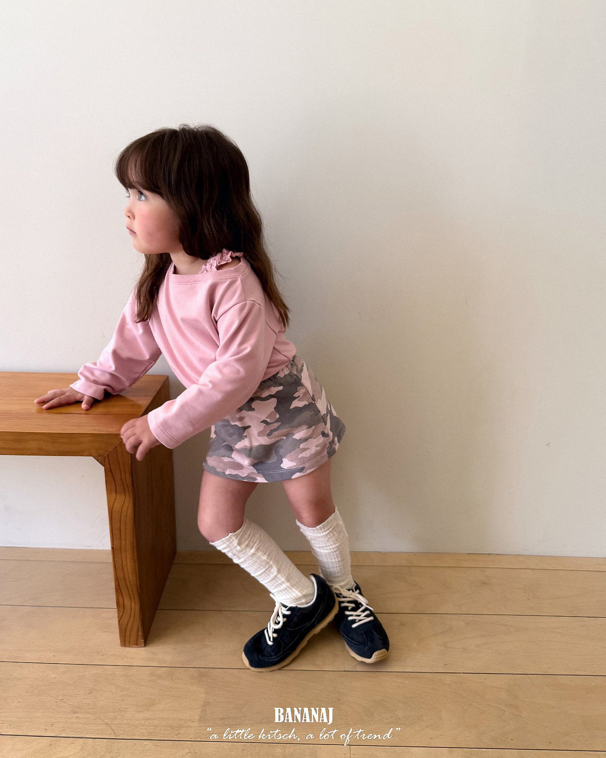 【BANANAJ】camo peanut skirt