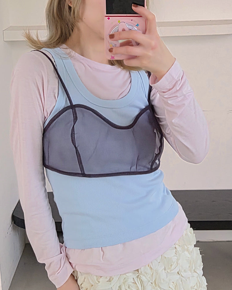 sheer short bustier