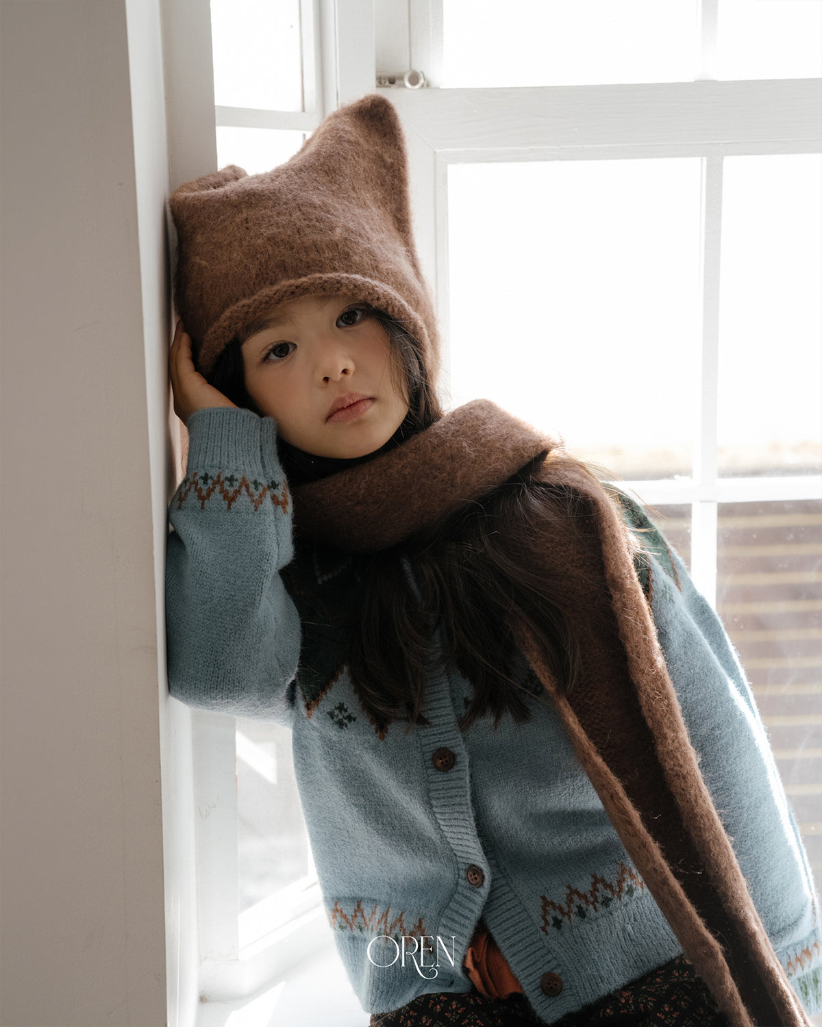 【OREN】cat muffler beanie