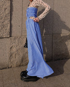 cut out stripe long dress