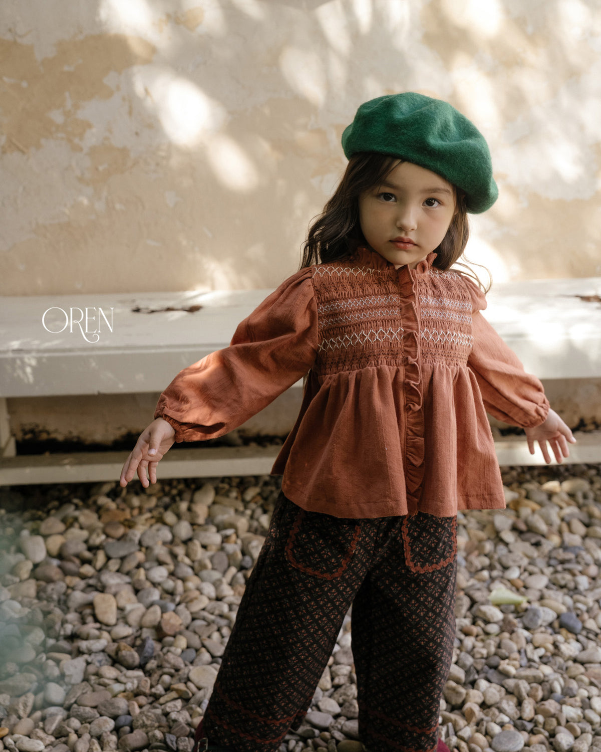 【OREN】merci smock blouse
