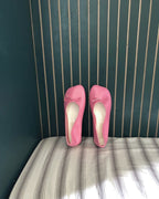 ribbon rounded square toe shoes