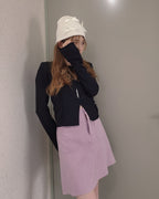 ribbon knit beanie