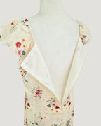 flower frill long dress