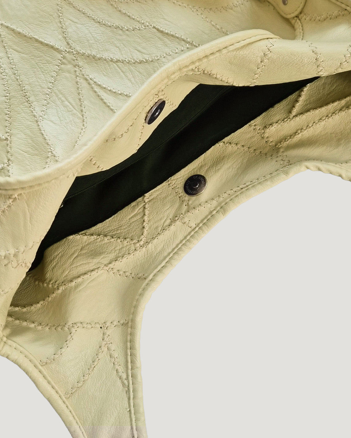 stitch pattern faux leather shoulder bag