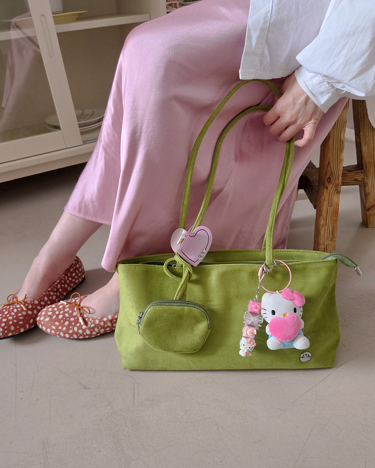 faux suede square shoulder bag