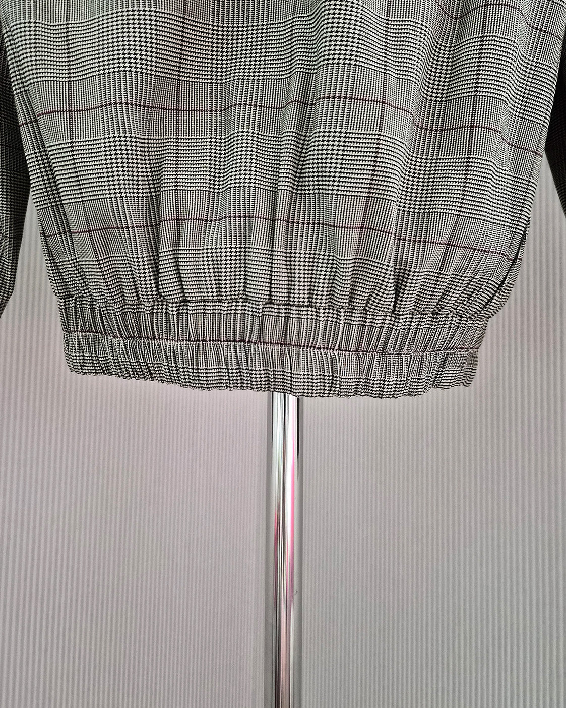 glen check frill jacket