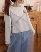 sheer frill camisole dress
