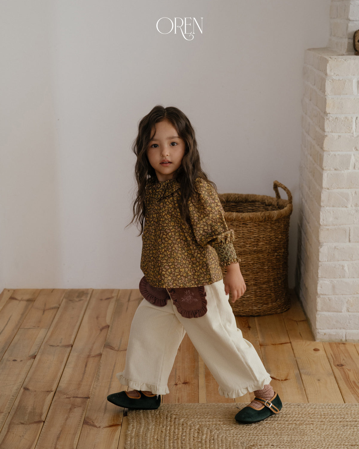【OREN】naomi frill corduroy pants