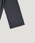 check skirt layered pants