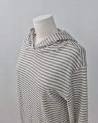 stripe hem frill food T