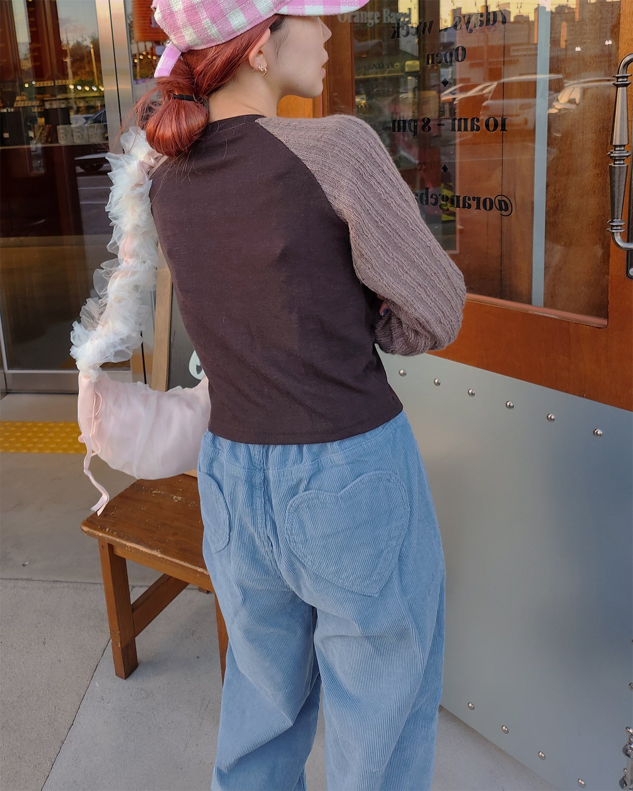 heart pocket corduroy pants
