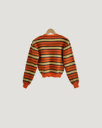 multi stripe knit cardigan