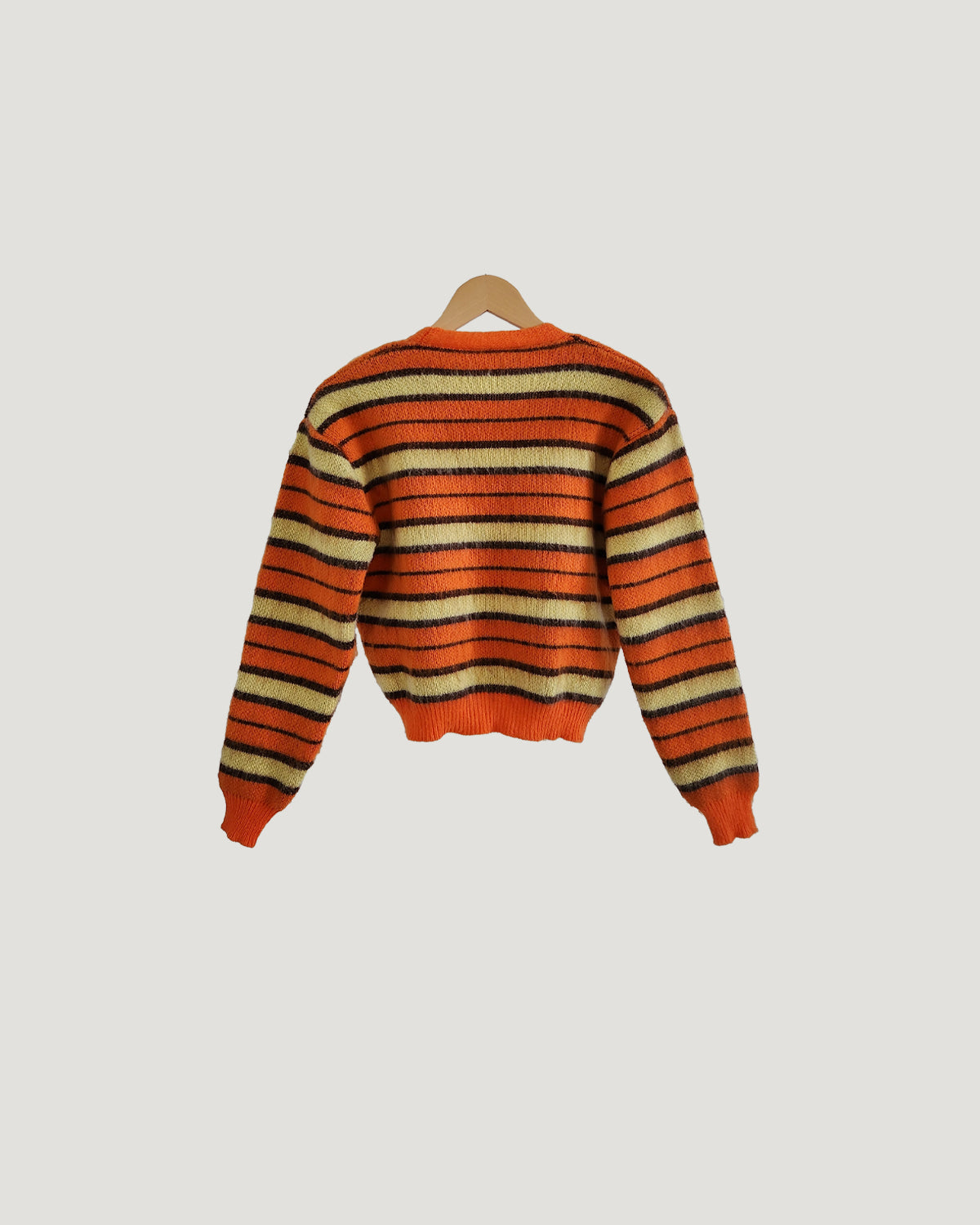 multi stripe knit cardigan