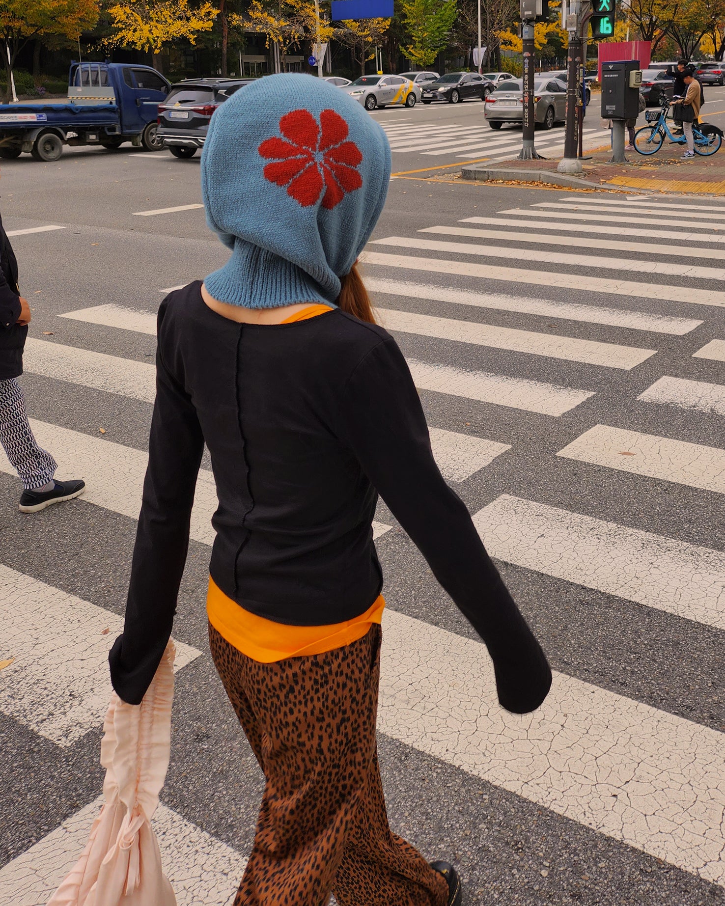 90's flower color balaclava