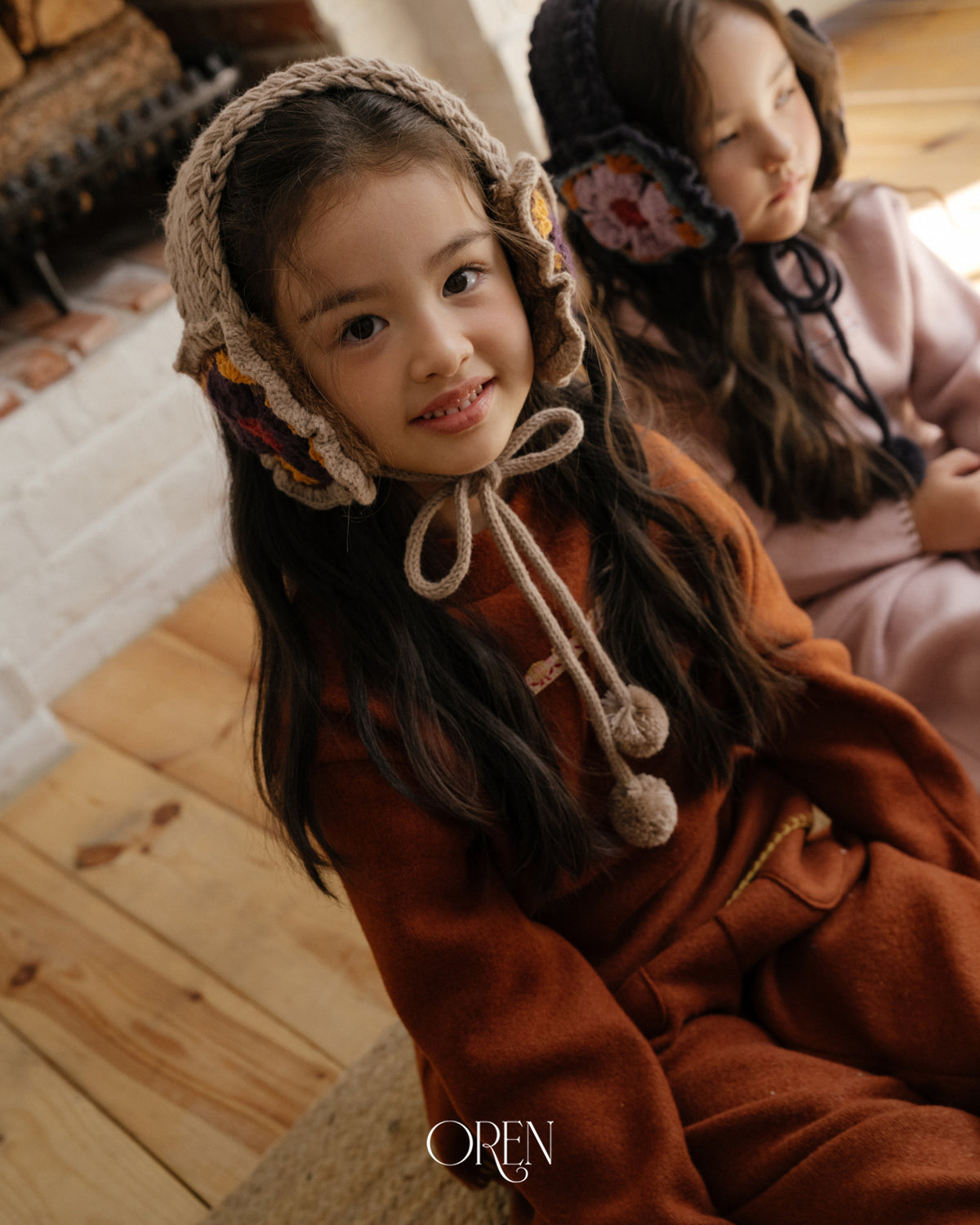 【OREN】tiji flower knit hairband