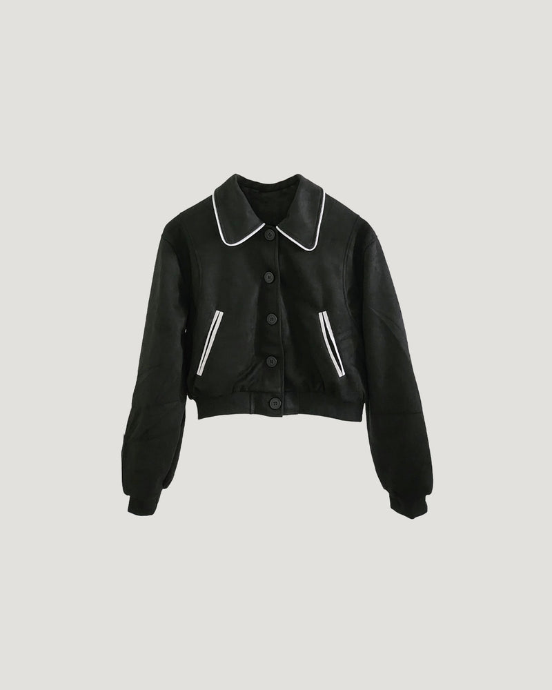 faux suede blouson