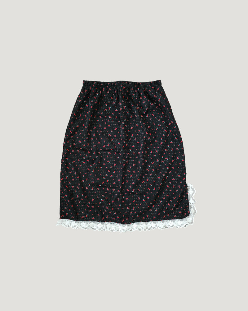 flower lace point midi skirt