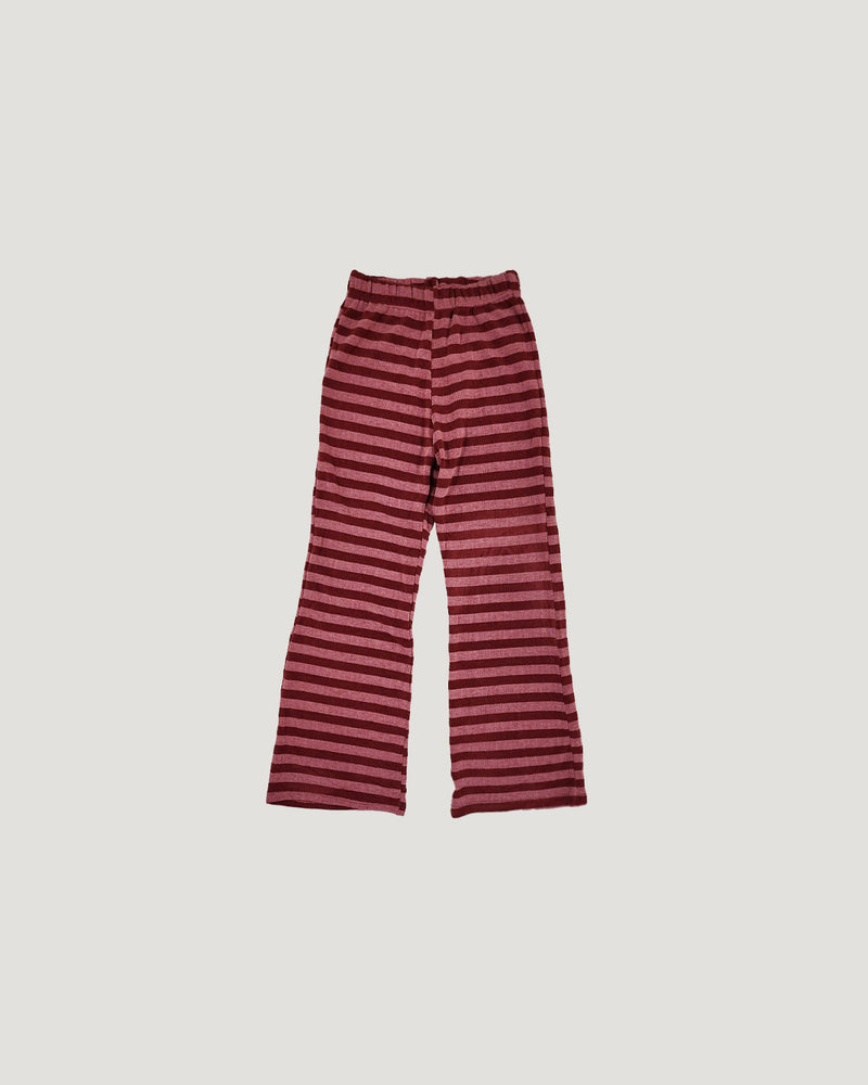 stripe knit flare pants